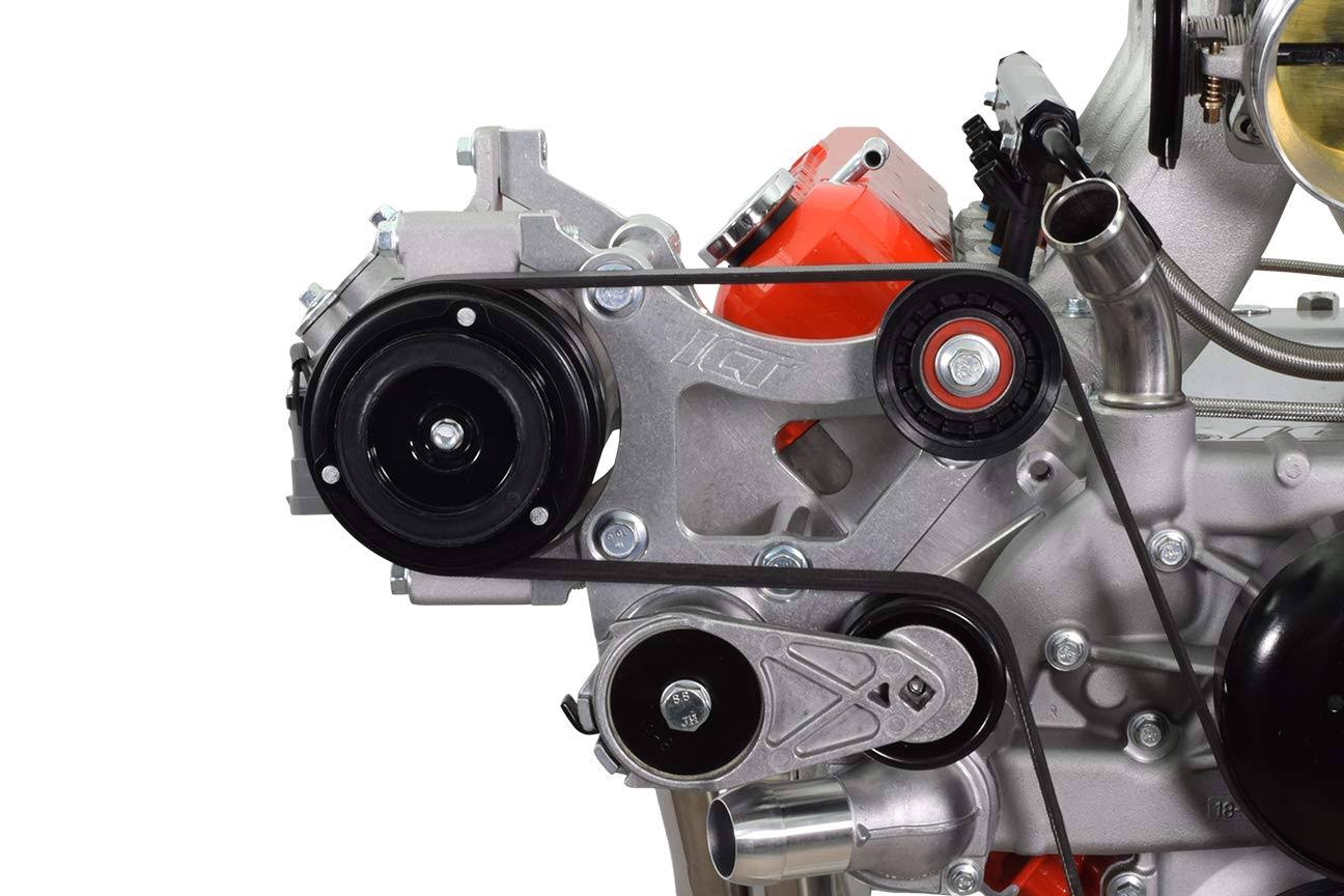 ICT Billet 551940-3 - LS Truck A/C Compressor Relocation Bracket Kit LM7 L92 L96 LSX 4.8L 5.3L 6.0L