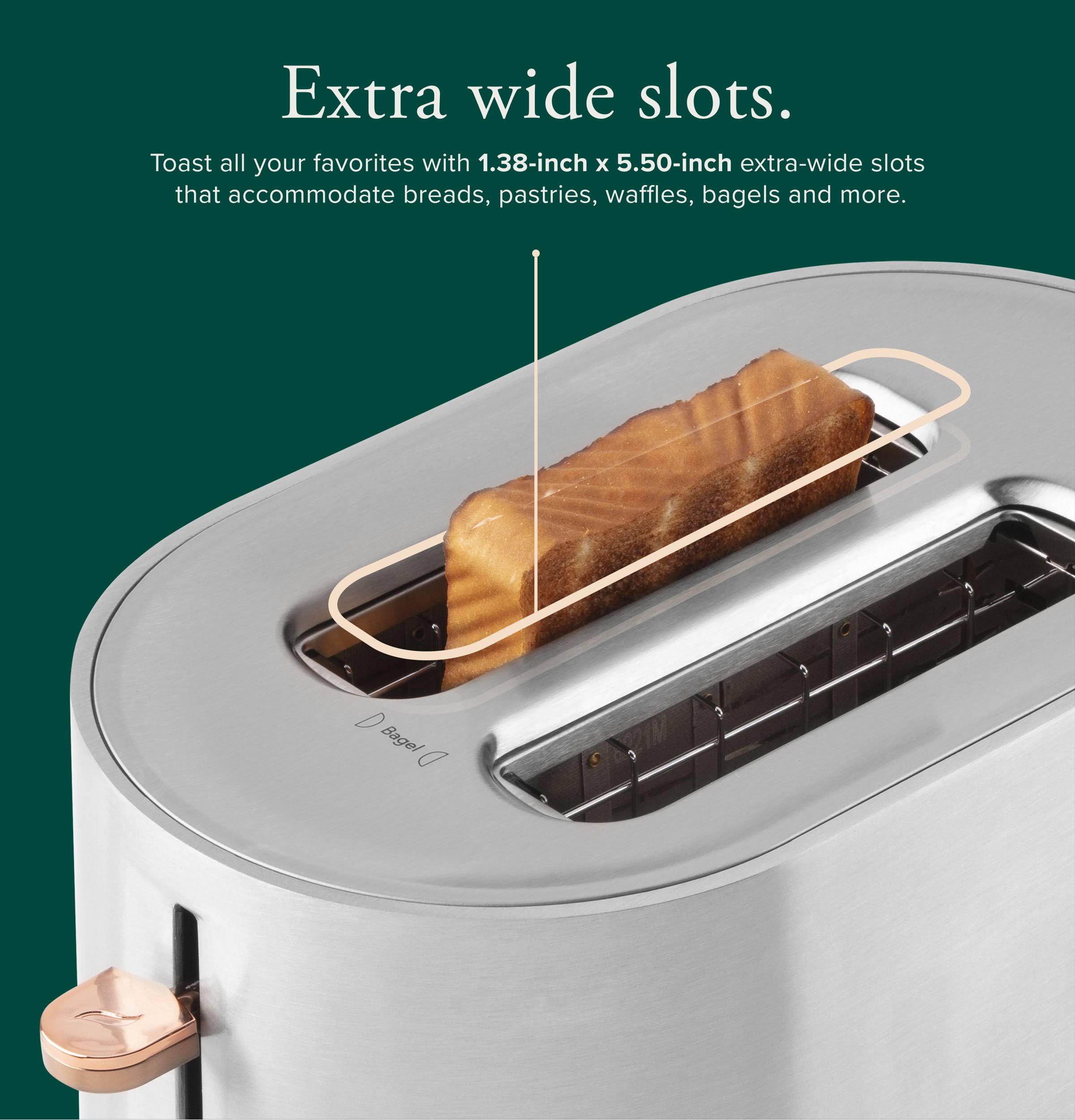 Cafe Express Finish Matte White 2-Slice Toaster