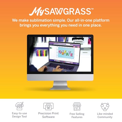 Sawgrass SG500 Sublimation Printer Starter Bundle | Includes Professional Dye-Sublimation Printer, SubliJet UHD Inks & TruePix Sublimation Paper | Wi-Fi Connectivity | Create Custom Designs