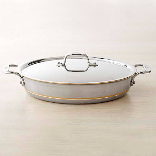 All-Clad SS Copper Core 5-Ply Bonded Dishwasher Safe 4-qt All-in-One Pan with Lid