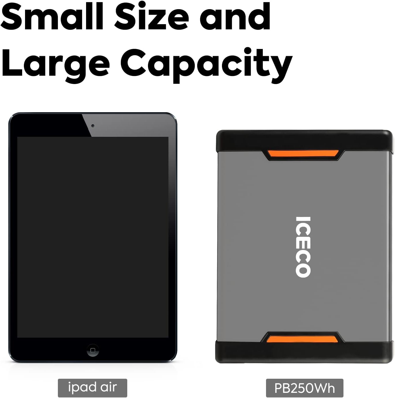 ICECO Portable Power Station PB250 69600mAh, 250Wh Outdoor Solar Generator Mobile Lithium Battery Pack with 2 DC Ports/4 USB Ports/Battery level display for Road Trip Camping, Outdoor Adventure, Hunting Emergency (Suitable for all ICECO Refrigerators