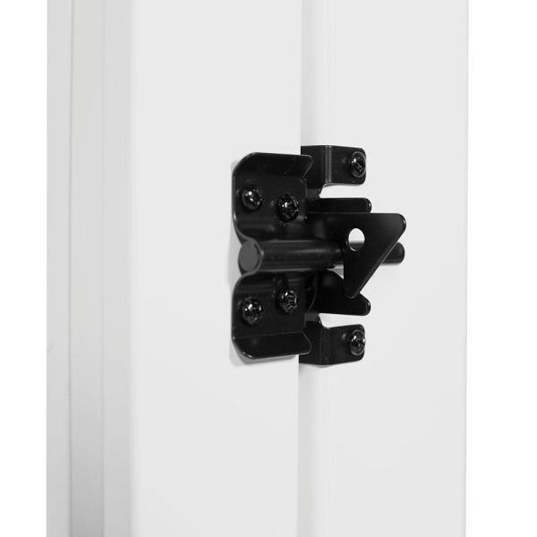 Outdoor Essentials Pro Series Lakewood 4 ft. x 6 ft. White Vinyl Baluster Top Privacy Fence Gate