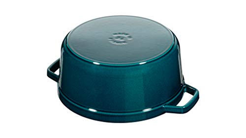 STAUB Cast Iron Roaster/Cocotte, Round, 26 cm, 5 L, La Mer