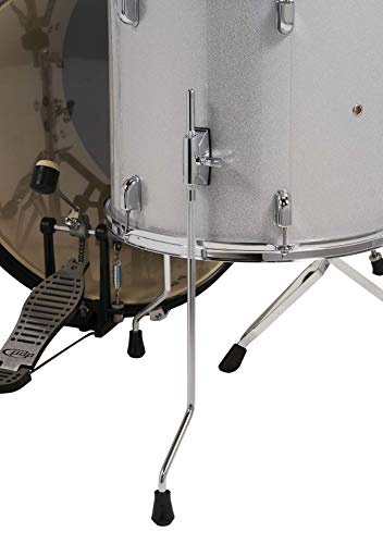 Pacific Drums Center Stage Complete Drumkit, 5 Drum Set, Iridescent Black Sparkle, 7x10, 8x12, 14x16 Floor, 16x22 Kick, 5x14 Snare (PDCE2215KTIB)