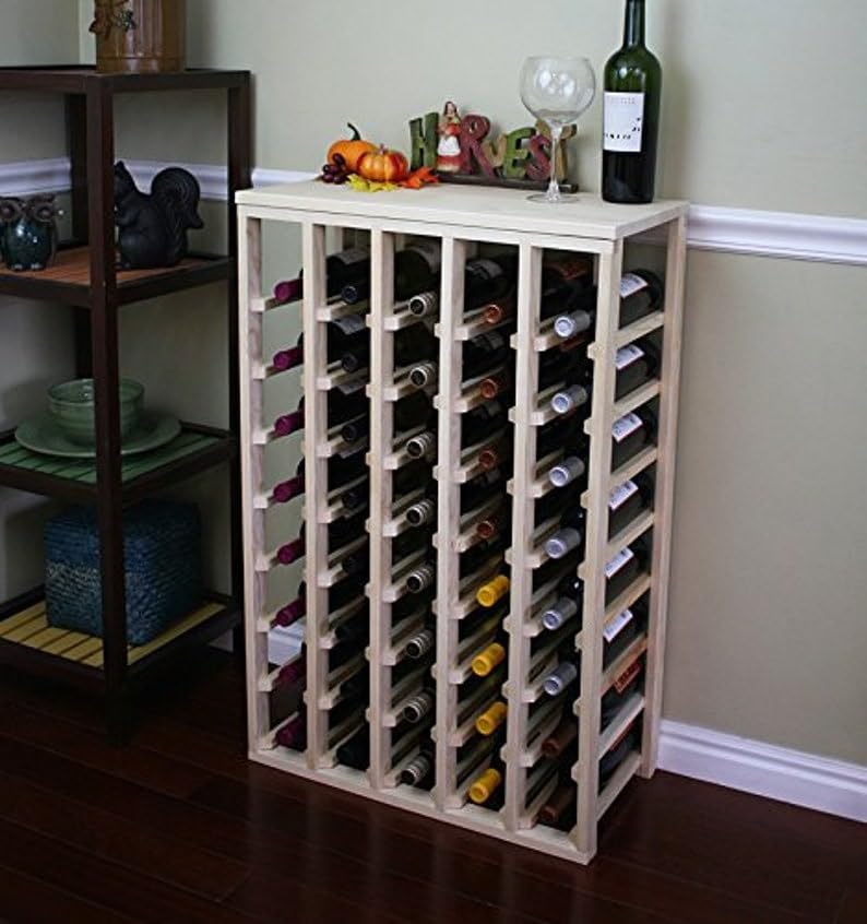 40 Bottle Table Top Wood Wine Rack (Pine)