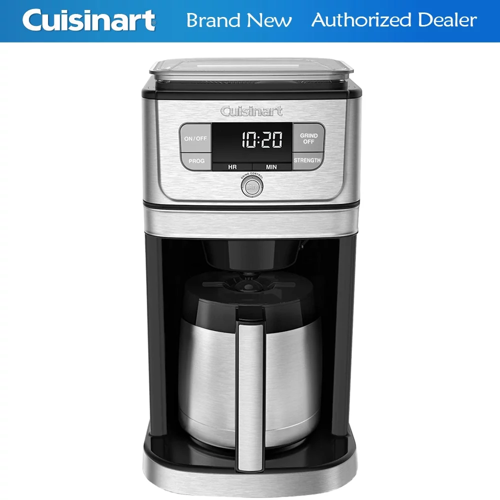 Cuisinart Grind & Brew™ 10 Cup Burr Coffeemaker, Silver, DGB-850