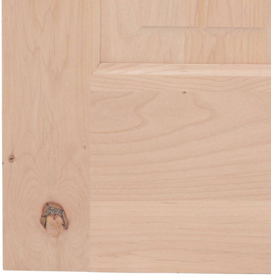 Krosswood Doors 28 in. x 80 in. Rustic Knotty Alder 2-Panel Top Rail Arch Solid