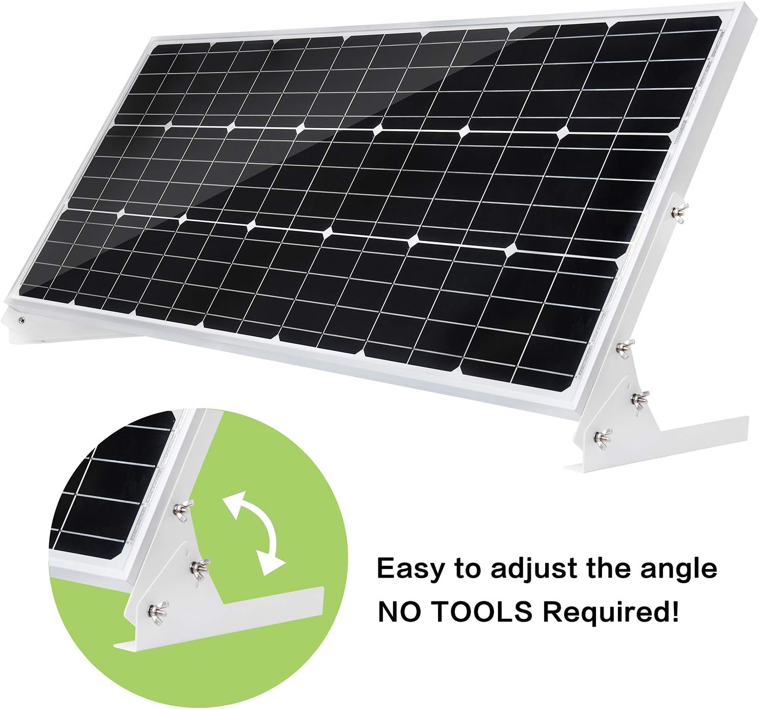 Topsolar 100W 12V Solar Panel Kit Battery Charger 100 Watt 12 Volt Off Grid System for Homes RV Boat + 20A Solar Charge Controller + Solar Cables + Brackets for Mounting