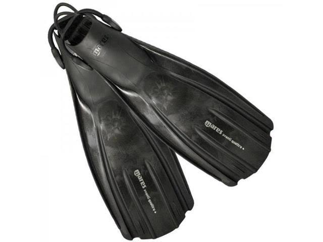 Mares Avanti Quattro-Plus Open Heel Fins, Black, Regular