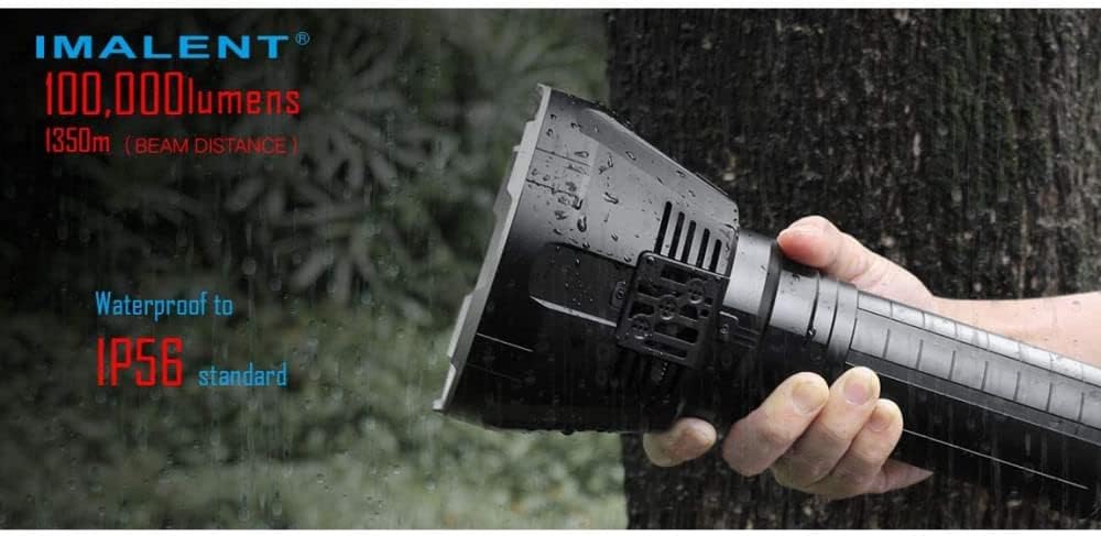 IMALENT MS18 Flashlight LED Rechargeable Bright Light with 100,000 Lumens - Case has a Strap, Wall Plug, & O-Rings - Bundle Includes a Lumintrail LTK-10 Keychain Light