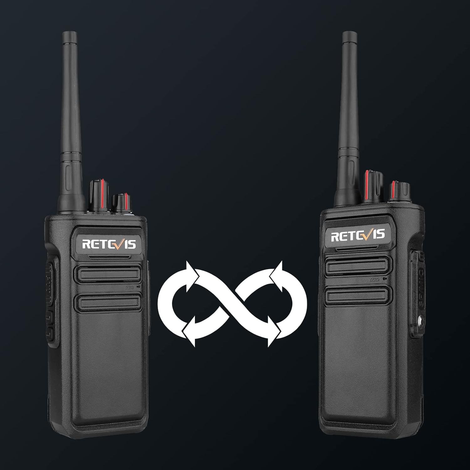 Retevis RB23 Waterproof Walkie Talkies with Earpiece,GMRS Two Way Radio Long Range,with 6 Way Multi Gang Charger,Heavy Duty Walkie Talkie for Business (6 Pack)