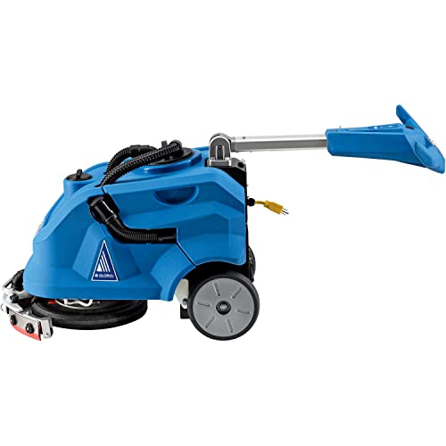 Global Industrial Commercial Electric Walk-Behind Auto Floor Scrubber, 13" Cleaning Path, 75'L Power Cord, Foldable Handle, For Industrial and Commercial Use