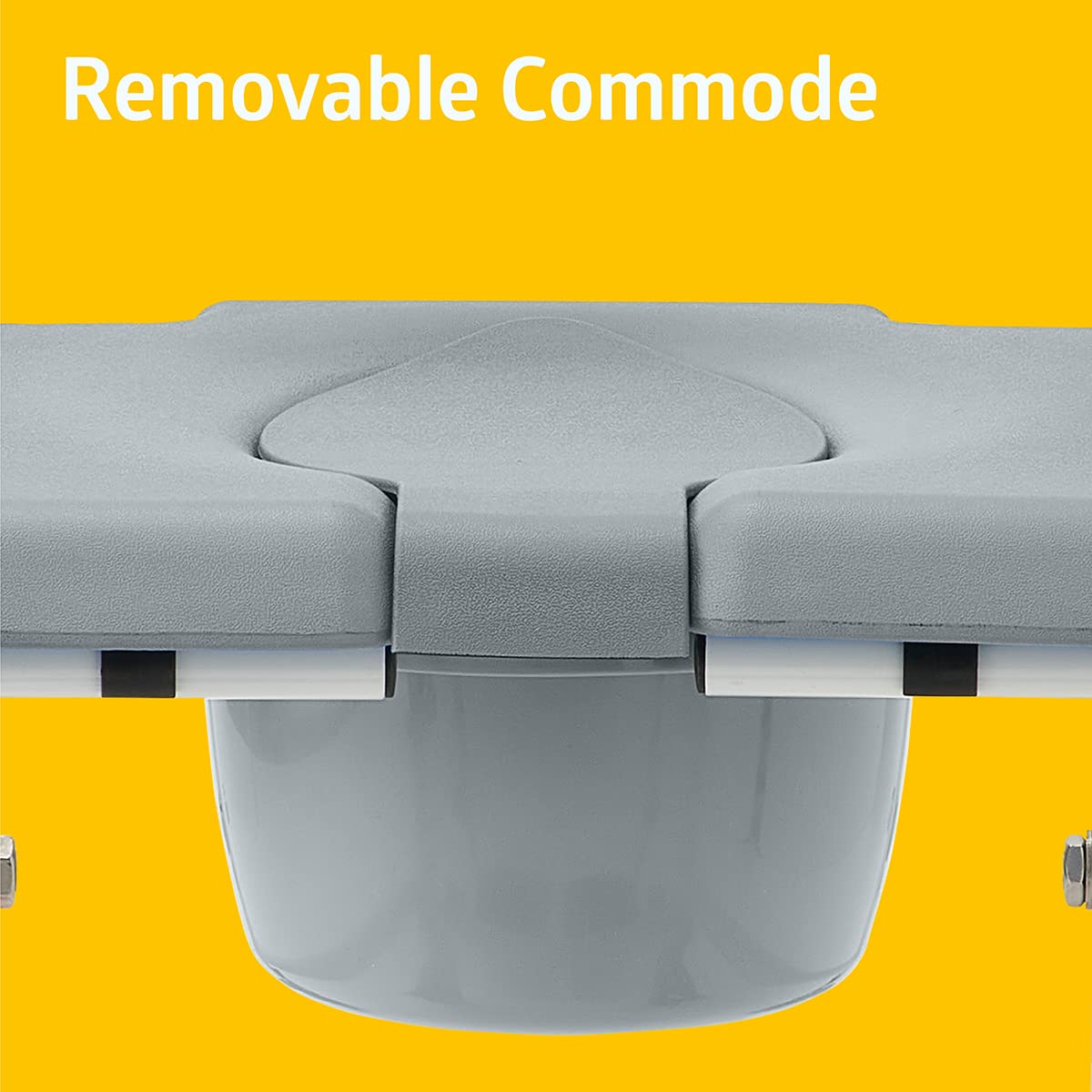 Medline Aluminum Shower Commode Transport Chair, 275 lbs. Capacity — for Seniors & Injured in Restroom, Bathroom or As Toilet, 1 Ct.