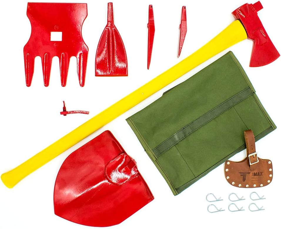 The MAX Multipurpose Axe Toolkit by Forrest Tool, Includes 8 Essential Tools for Camping, Hunting, Gardening and Off-Roading, Constructed with Reliable Material, Easy to Use