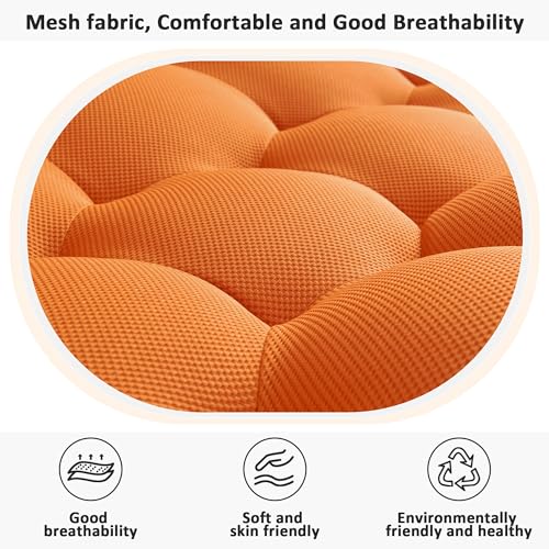 74.8'' Modern Loveseat Sofa, 2 Seater Mesh Fabric Love Seat Floor Sofa, 3D Honeycomb Shape Bubble Sofa Curved Couch for Living Room, Office, Apartment