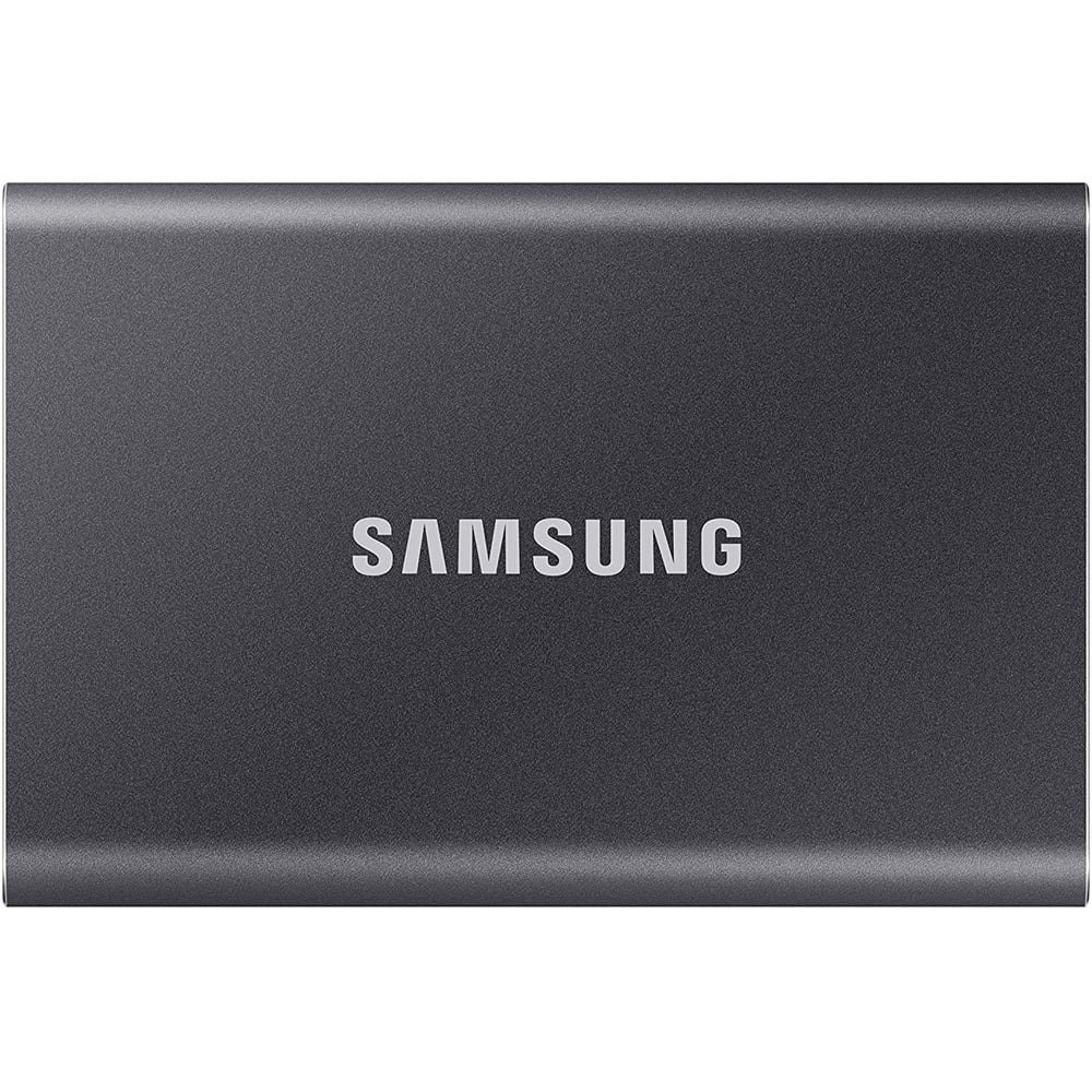 Samsung MU-PC2T0T/AM Portable SSD T7 USB 3.2 2TB Gray Bundle with Lexar PLAY 1TB microSDXC UHS-I Memory Card and Deco Photo 6 x 6 inch Microfiber Cleaning Cloth