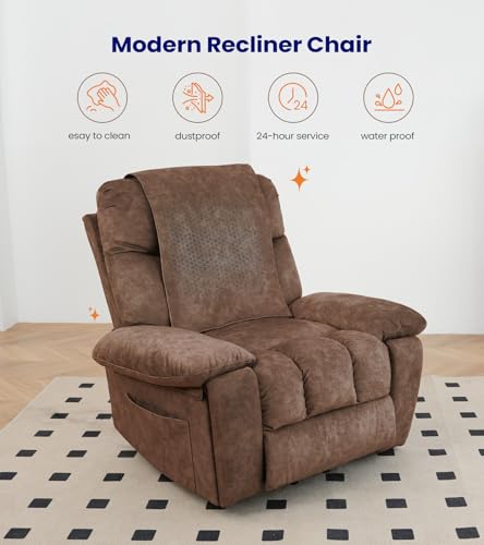 Power Lift Recliner Chair for Elderly,Upgraded Lift Chair,Recliners on Clearance with Massage,Designed for Adults with 2 Cup Holders Side Pockets and a Cool Mat,Ideal for Living Spaces-Grey