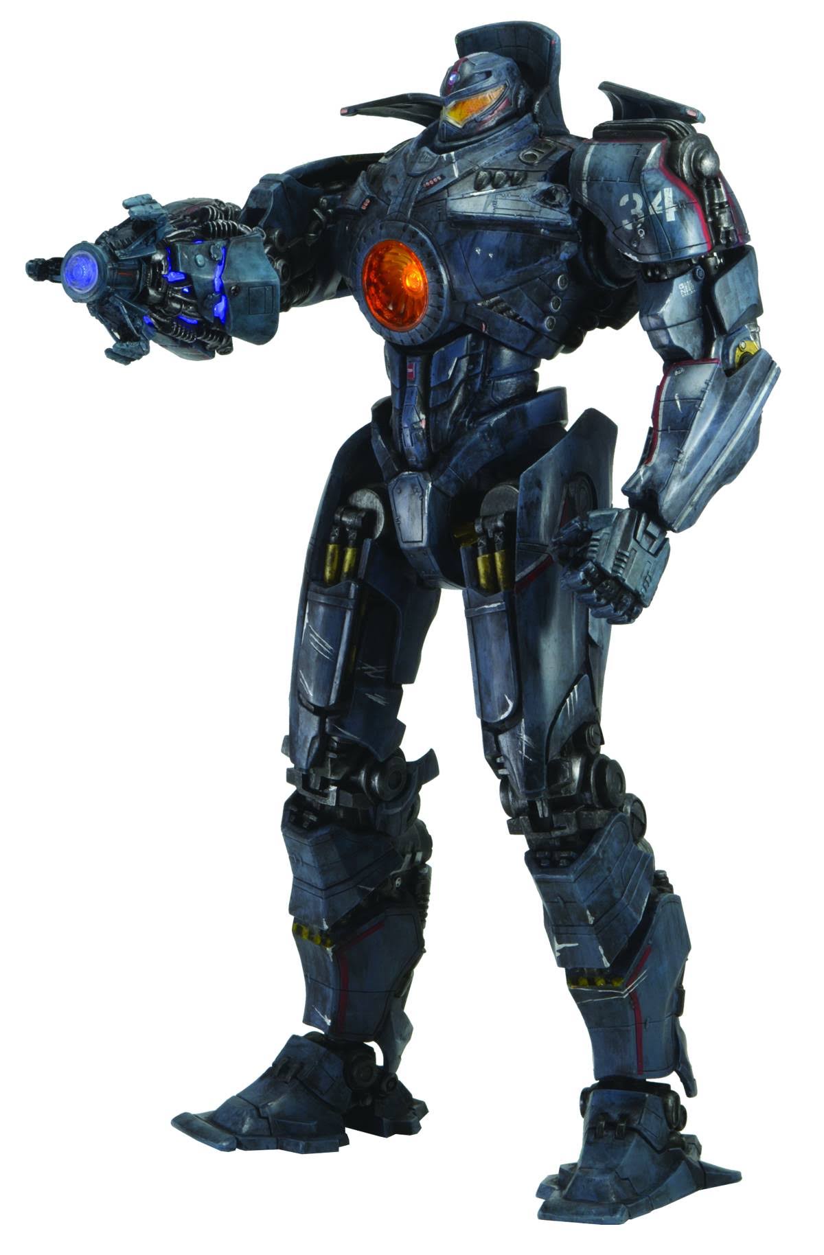 NECA - Pacific Rim Battle-Damaged Gipsy Danger w/ Light Up Plasma Cannon Arm - 18 in