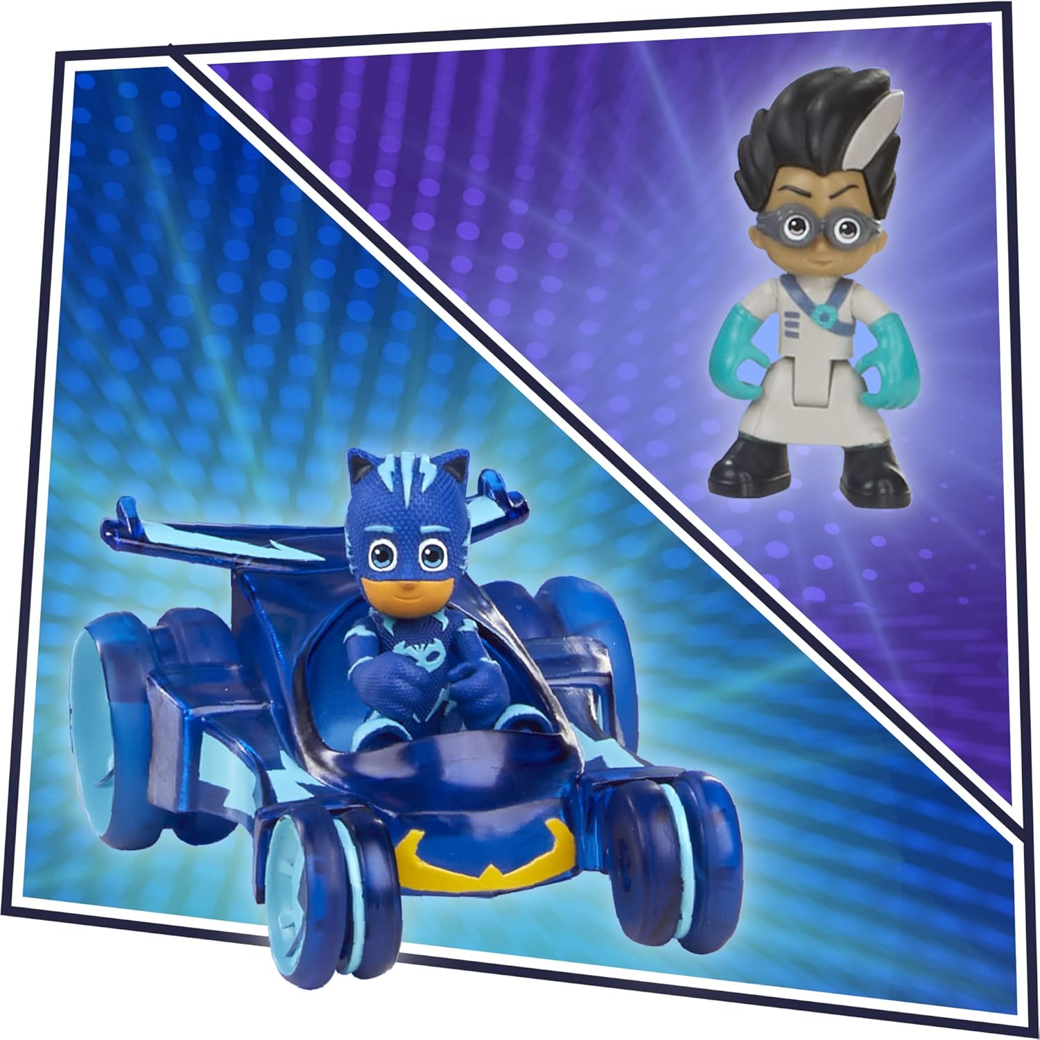 PJ Masks Deluxe Battle HQ Preschool Toy, Headquarters Playset with 2 Action Figures, Cat-Car Vehicle, and More for Kids Ages 3 and Up Pack of 2