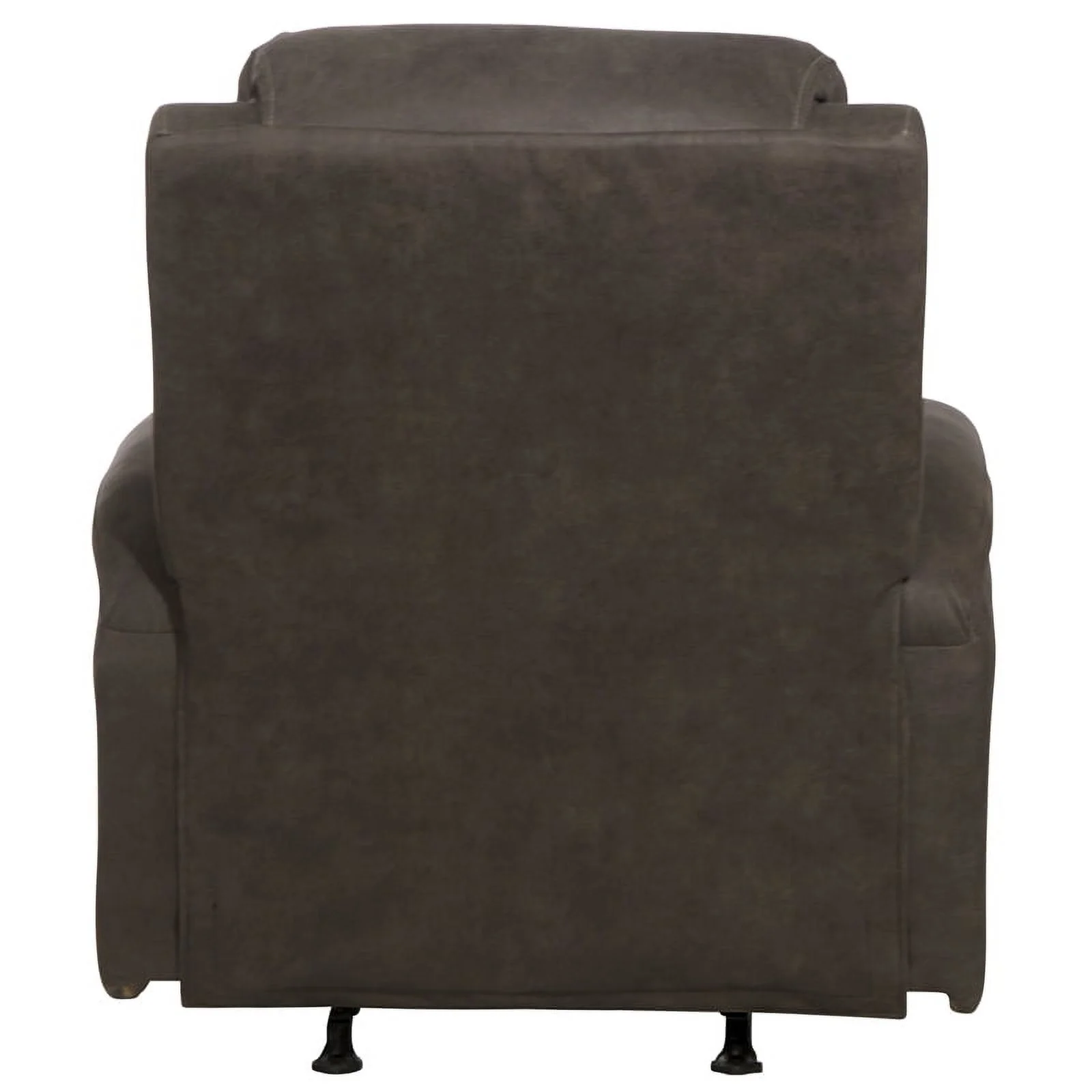 Catnapper Page Rocker Recliner with Two Cupholders in Gray Polyester Fabric