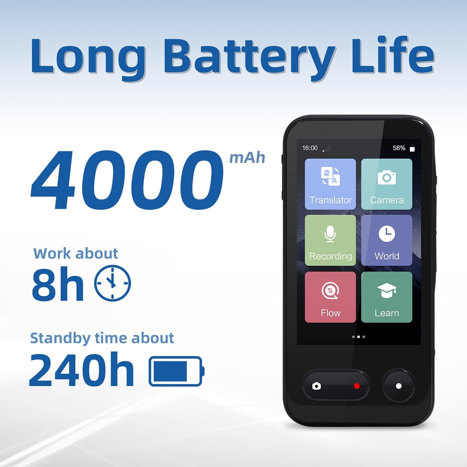 Language Translator Device,138 Language Portable Instant Two-Way Language Translator Support SIM/WiFi/Images/Recording/Traffic Recharge Smart Tranlator Device