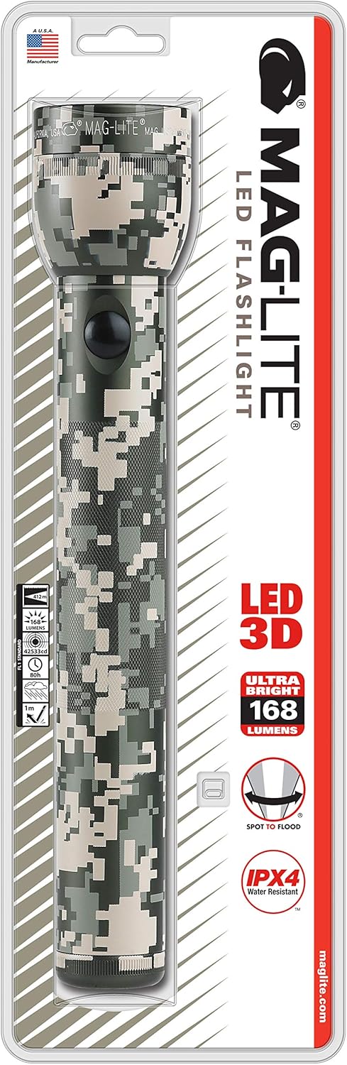 Maglite LED 3-Cell D Flashlight, Universal Camo