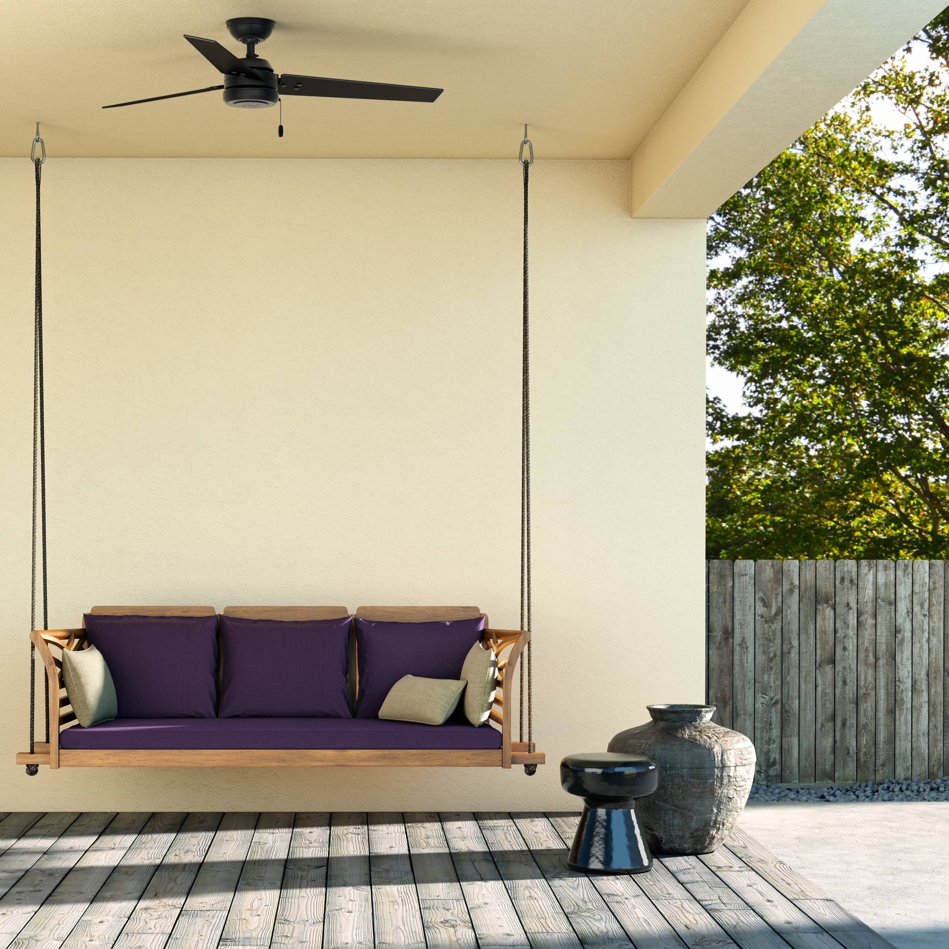 Hunter 50262 Cassius 44x22 Outdoor Ceiling Fan, Fresh White