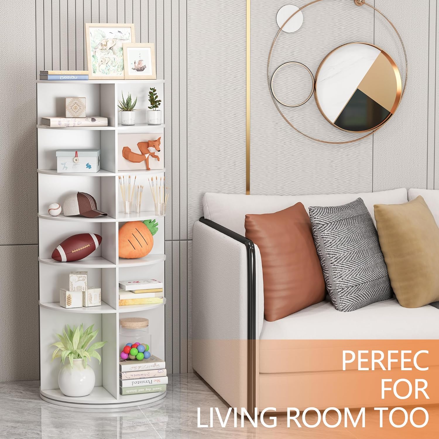 Rotating Shoe Rack Tower,6 Tier Spinning Revolving 360 Shoe Rack Display Storage Round Carousel for Vertical Handbag Rotate Shoes Corner Closet Organization Arrangement