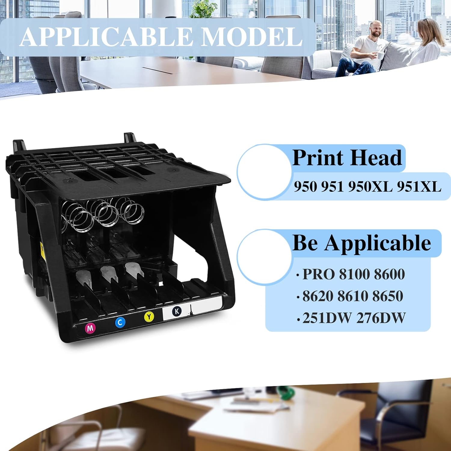950 951 950xl 951xl Print Head Replacement Kit for HP Officejet Pro 8100 8610 8620 8600 8650 276DW 251DW ,Printer Replacement Parts Printhead Print Head