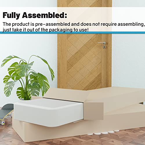 Split Wood Traditional Box Spring/Foundation for Mattress, Queen, White