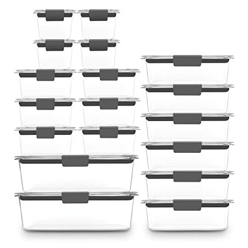 Rubbermaid Brilliance Food Storage Containers with Lids, Set of 22 | Large 9.6 Cup Container