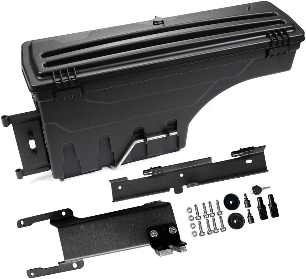 Lockable Storage Box Toolbox Swing Case Replacement For 2015-2019 Ford F150 Truck Bed Box Left Driver Side