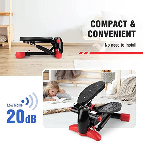 Steppers for Exercise, Exercise Step Machine with LCD Display Stepper Machine Fitness Aerobic Stepper Home Gym Equipment for Beginners and Advanced Users, Mini Aerobic Stepper