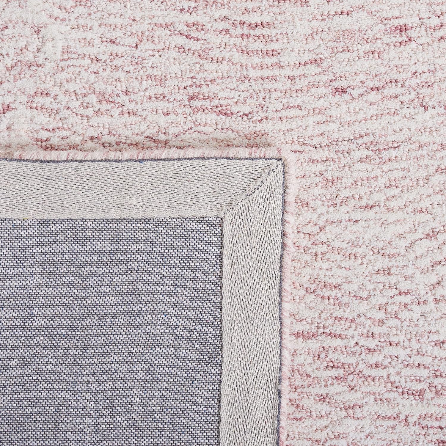 SAFAVIEH Metro Collection Area Rug - 10' x 14', Pink & Ivory, Handmade Wool, Ideal for High Traffic Areas in Living Room, Bedroom (MET999U)