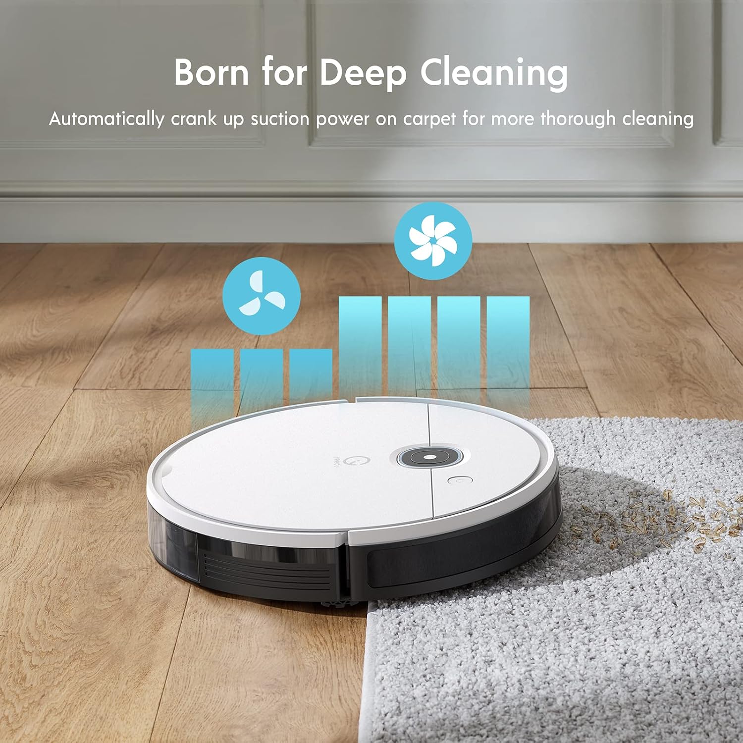 yeedi vac Robot Vacuum, Compatible with Self-Empty Station and Mopping Modular, 3000Pa Suction Power, Carpet Detection, Smart Visual Mapping & Navigation, Editable Home Map, Virtual Boundary