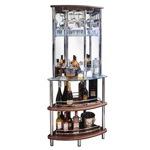 Mango Steam Contemporary Modern Home Entertainment Liquor Bar Catalina Table (Tower Bar, Rustic Wood)