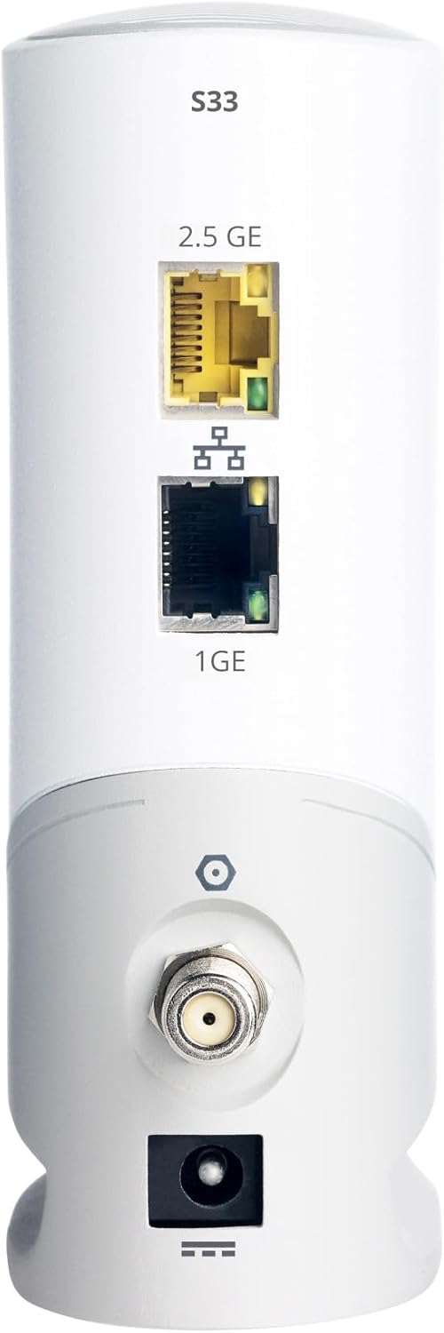 ARRIS S33 DOCSIS 3.1 White Cable Modem | 2.5 Gbps Max Internet Speeds | 2.5 & 1 Gbps Ports | 4 OFDM Channels | Compatible with Xfinity, Cox, Spectrum & More