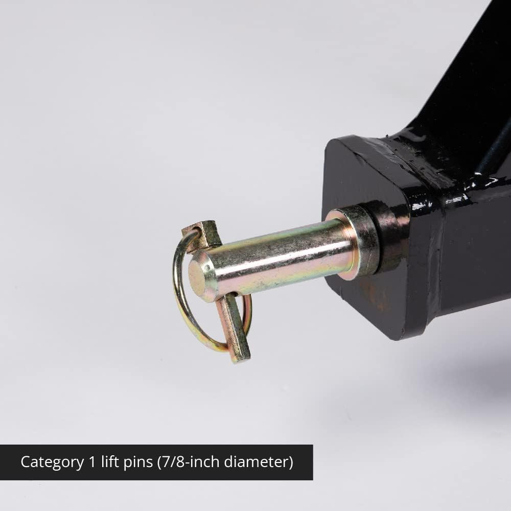 Titan Attachments Heavy Duty 3 Point 2 Receiver Trailer Hitch Category 1 Tractor Tow Drawbar Pull