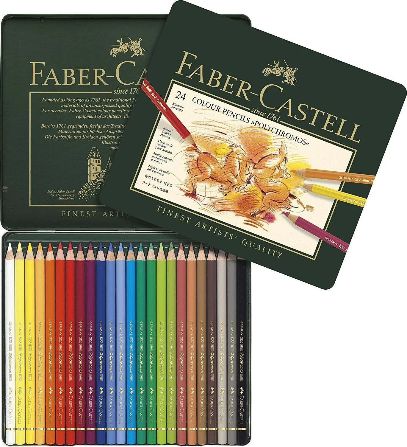 Faber-Castell Polychromos Colour Pencils Tin of 60