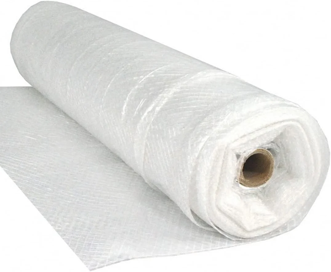 Farm Plastic Supply - Dura Skrim String Reinforced Clear Plastic Sheeting - 10 Mil - (40' x 45') - UV-Rated Extra Heavy Duty Poly Film Tear Resistant, Vapor Barrier Polyethylene Roll for Construction