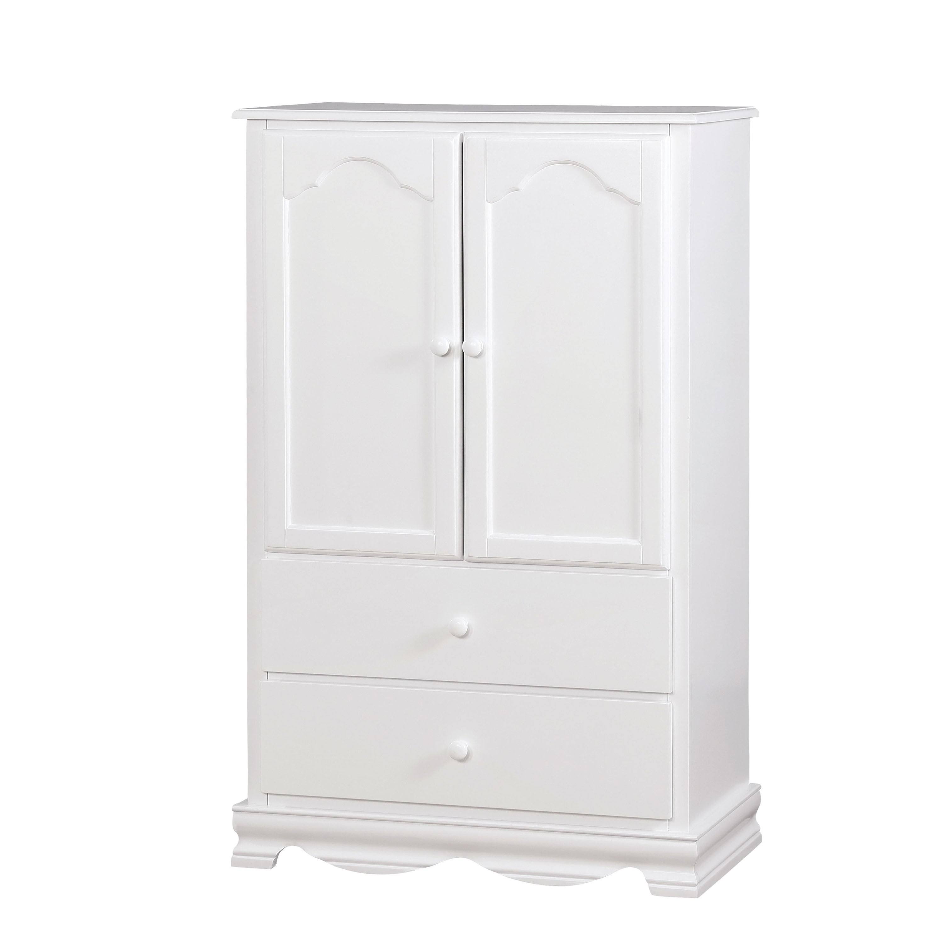 Furniture of America Jevi Transitional Solid Wood Youth Armoire - Pink
