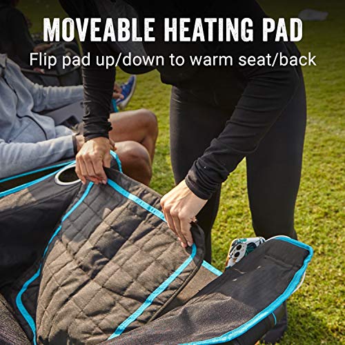 Coleman OneSource Rechargeable Heated Seats – Heated Camping Chair, Chair Pad, & Stadium Seat for Cool-Weather Outdoor Lounging, Tailgating, & Camping
