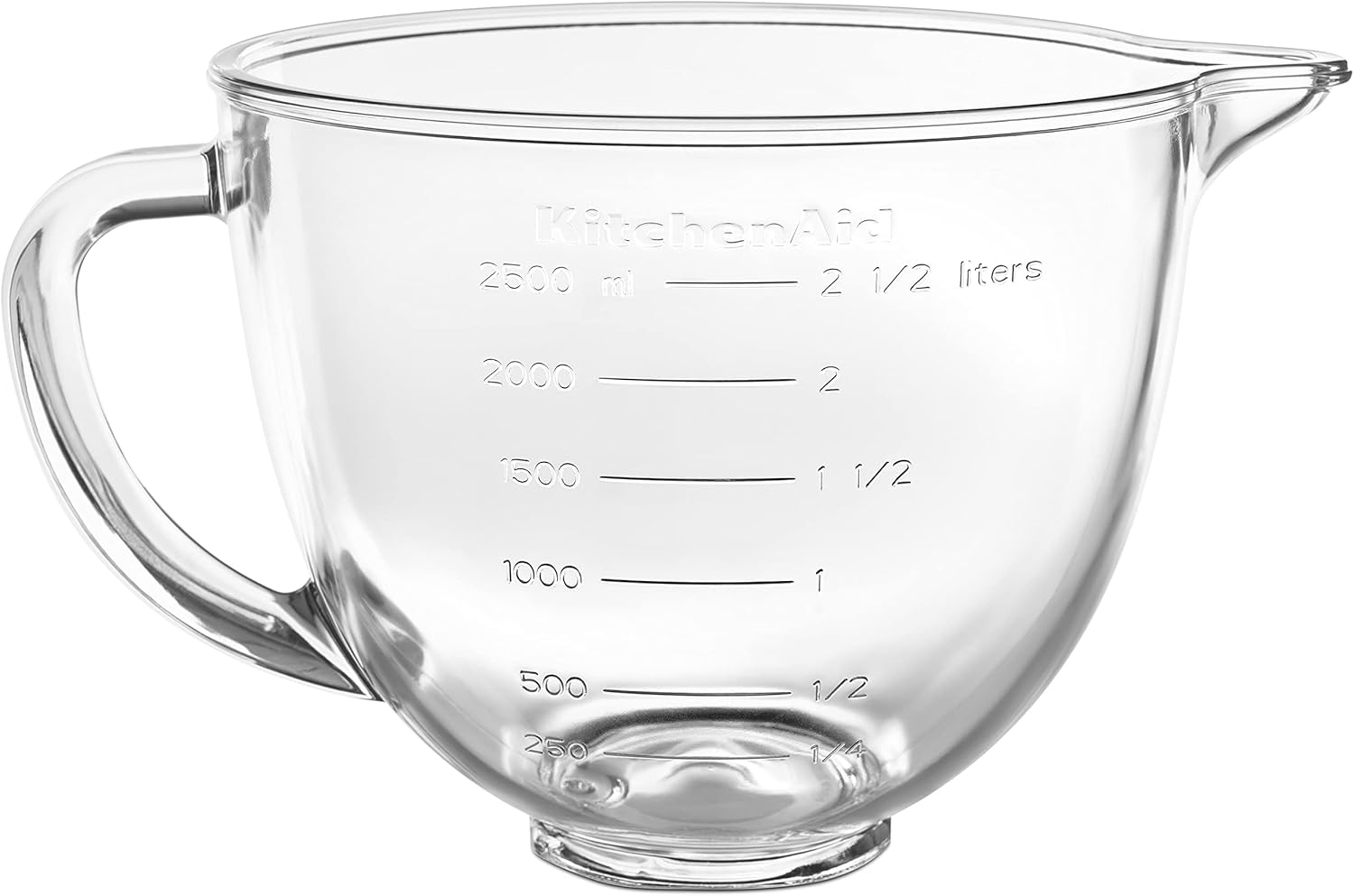 KitchenAid Artisan Mini 3.5 Quart Tilt-Head Stand Mixer - KSM3316X - Contour Silver and KitchenAid 3.5 Quart Tilt-Head Glass Bowl - KSM35GB