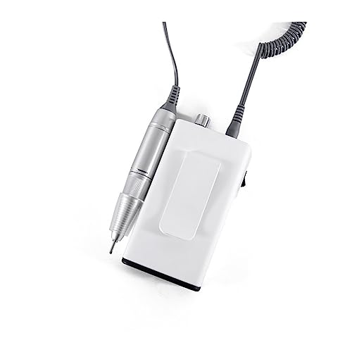 Nail Drill, Nail Art Salon Equipment, 30000RPM Portable Electric Cordless Nail Drill Manicure Machine for Acrylic Gel Polish Professional Nail Tools (Bianco A)