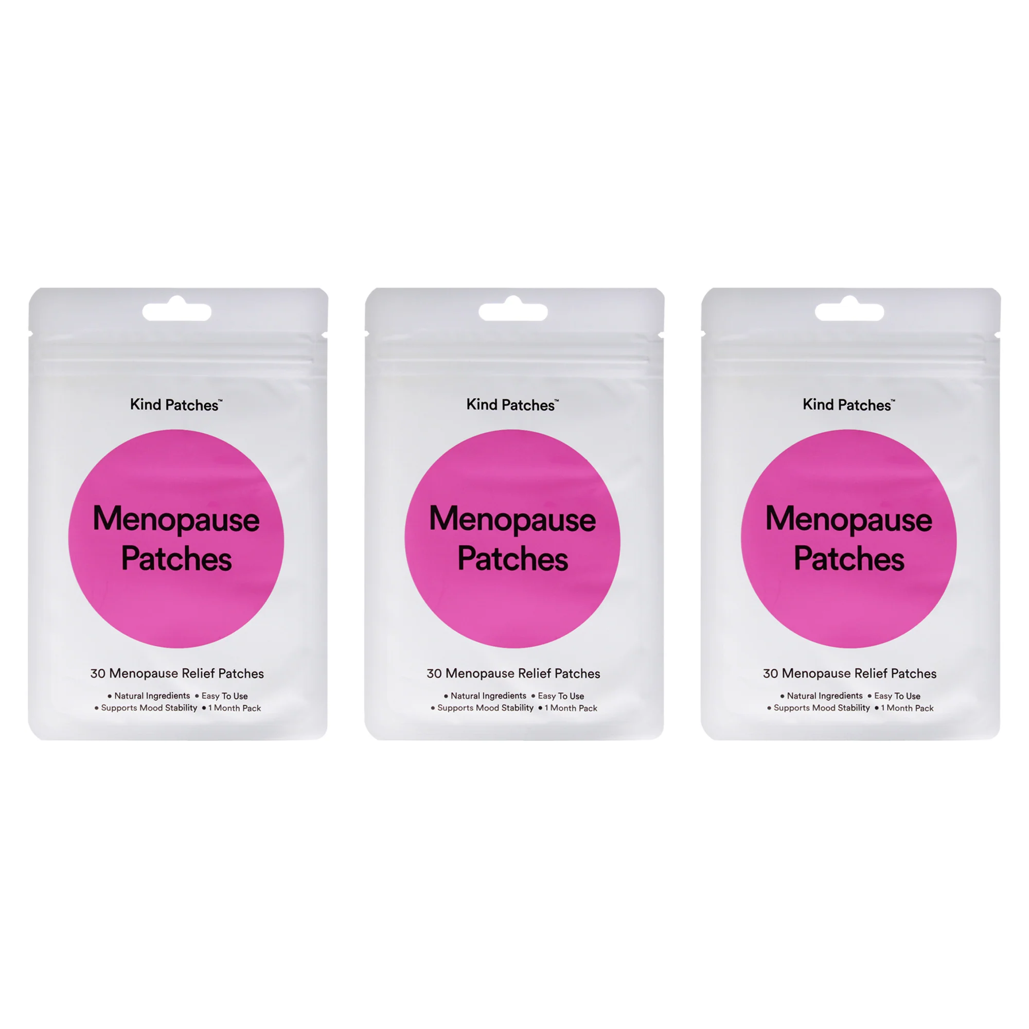 Kind Patches Menopause Patches by Kind Patches for Unisex - 30 Count Patches - Pack of 3