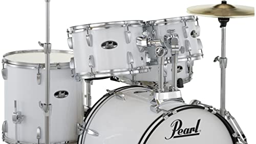 Pearl Roadshow Drum Set 4-Piece Complete Kit with Cymbals and Stands, Charcoal Metallic (RS584C/C706)