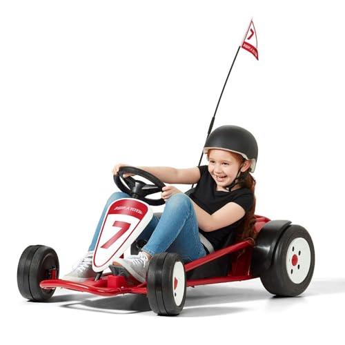 Radio Flyer Ultimate Go-Kart, 24 Volt Outdoor Ride On Toy, Pink Go Kart for Kids Ages 3-8, Large
