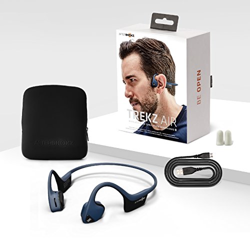 AfterShokz Air Bone Conduction Wireless Bluetooth Headphones, Slate Grey