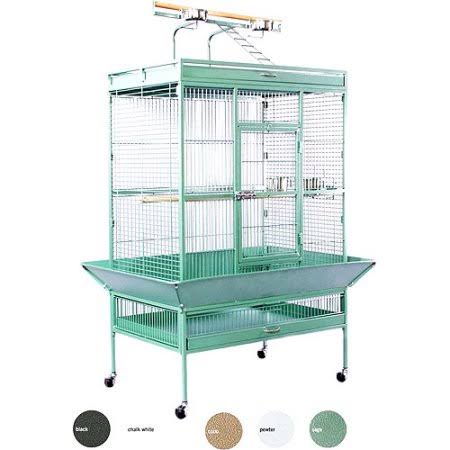 Prevue Hendryx Select Wrought Iron Parrot Bird Cage, Pewter