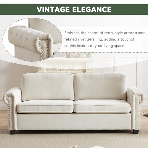 83.8" Convertible Sleeper Sofa Bed, 2-in-1 Pullout Sofa Bed, Polyester Sleeper Sofa Bed with Folding Mattress, Living Room Pullout Sofa Bed, Apartment/Small Space Sofa Sleeper,Green
